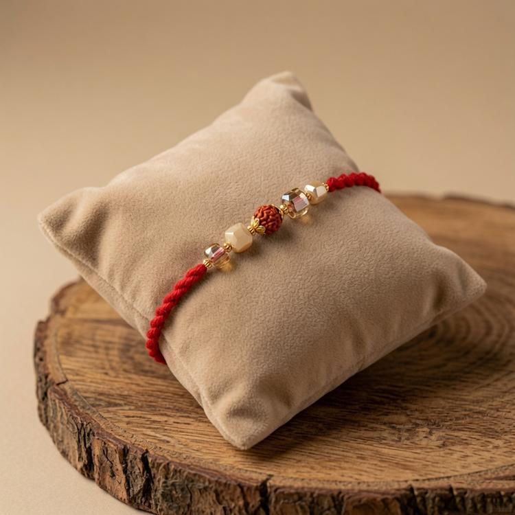 Cube Crystals Rudraksh Rakhi