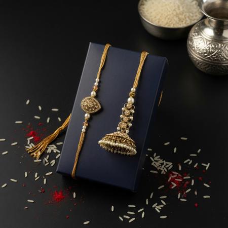 Royal Kundan Pearl Lumba with Rakhi