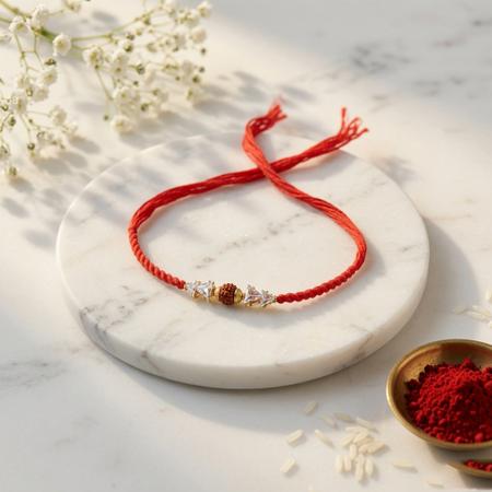 Dual Direction Rudraksh Rakhi