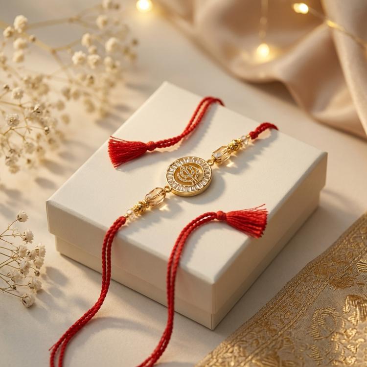 Khanda Heritage American Diamond Rakhi