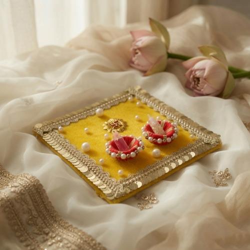 Yellow Square Thali