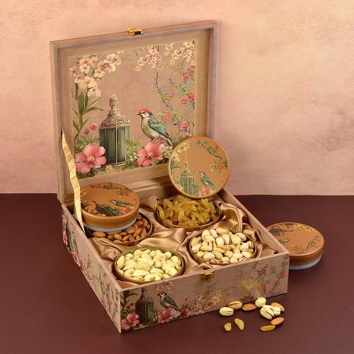 Royal Floral Dry Fruit Box