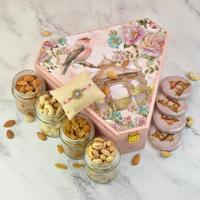 Floral Rakhi Dry Fruit Hamper