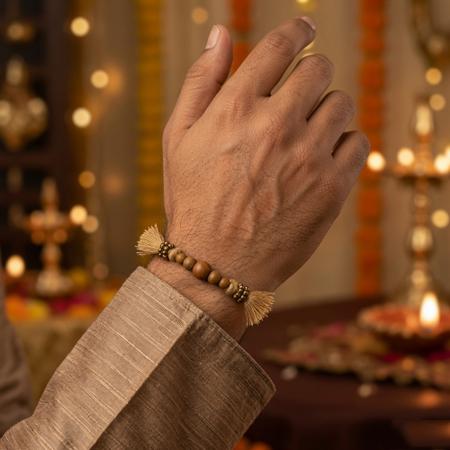Sandalwood Bead Rakhi