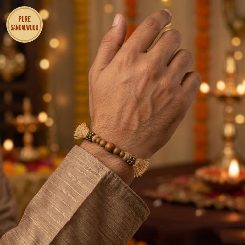 Sandalwood Bead Rakhi