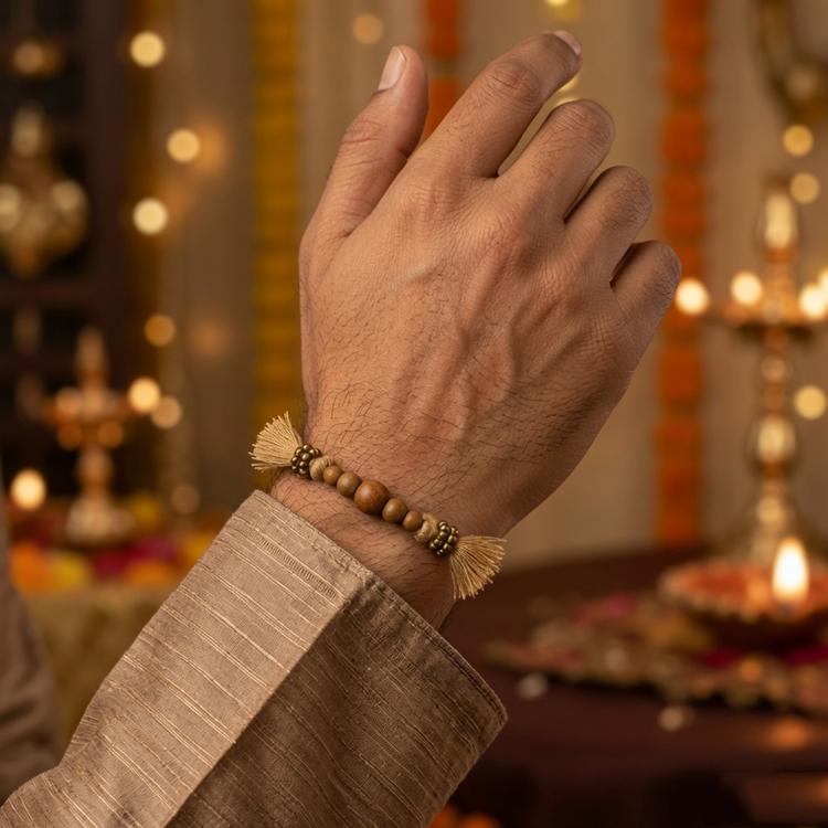 Sandalwood Bead Rakhi