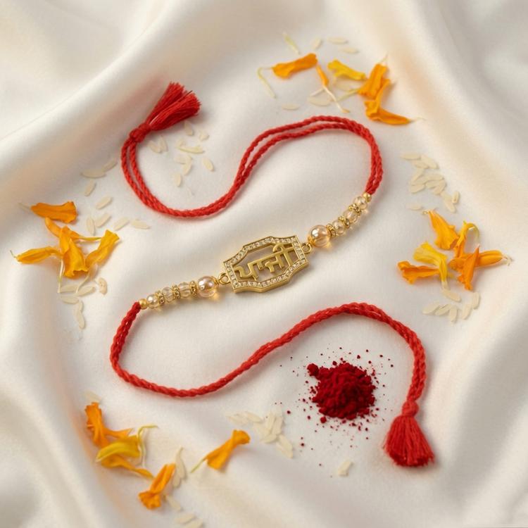 Golden Paaji Designer Rakhi