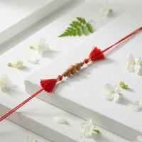 Natural Sandalwood Bead Rakhi