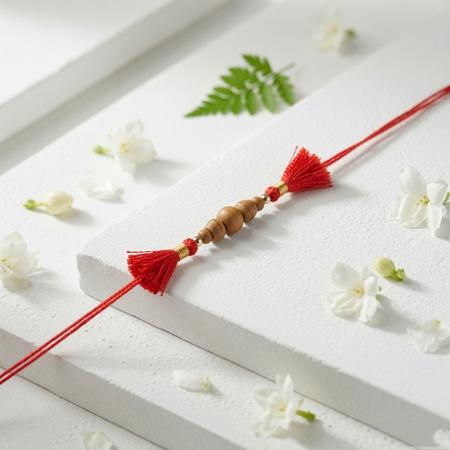 Natural Sandalwood Bead Rakhi
