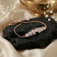 Rose Gold Crystal Link Bracelet