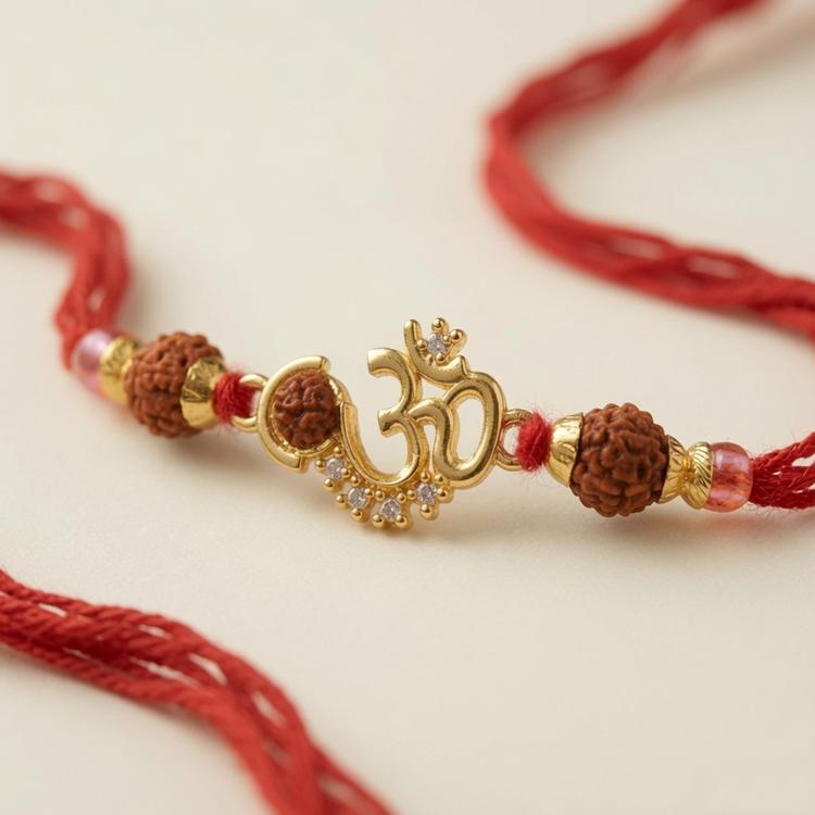 Auspicious Om Rudraksh Rakhi