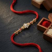 Floral Crystal Rakhi