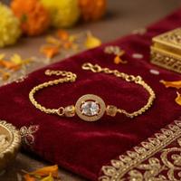 Halo Crystal Bracelet Rakhi
