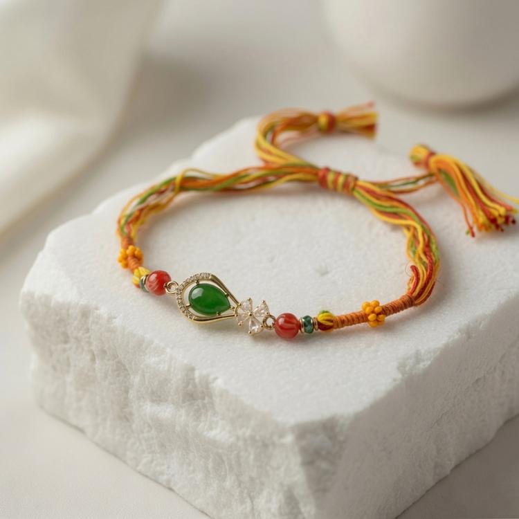 Emerald Dewdrop Rakhi