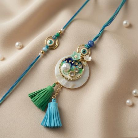 Ocean Pearl Designer Lumba with Rakhi