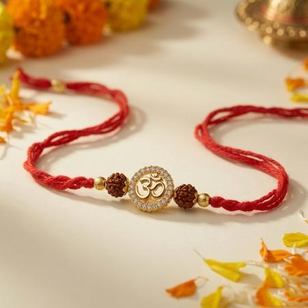 Divine Om Rudraksha Rakhi