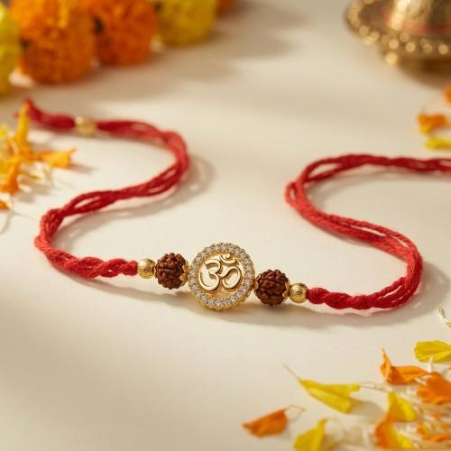 Divine Om Rudraksha Rakhi
