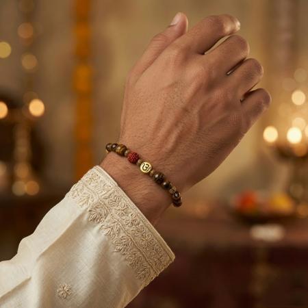 Sacred Om Beaded Rakhi