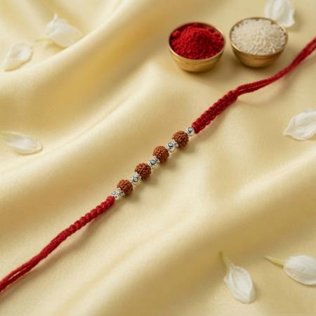 Four Rudraksh Dori Rakhi