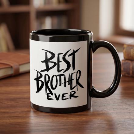 Personalized Best Brother Ever Black Mug