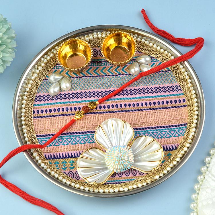 Rakhi Steel Designer Thali Set