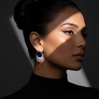 Royal Teardrop Stone Earrings