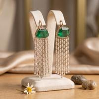 Studded Tassel Earrings