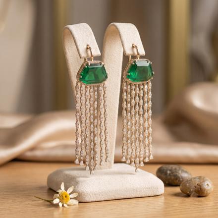 Studded Tassel Earrings