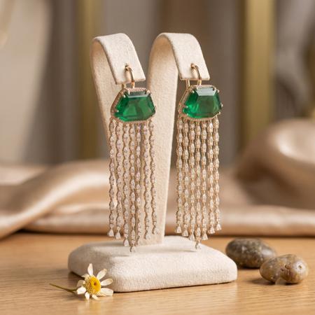 Studded Tassel Earrings