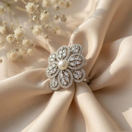 Ornate Floral Statement Ring