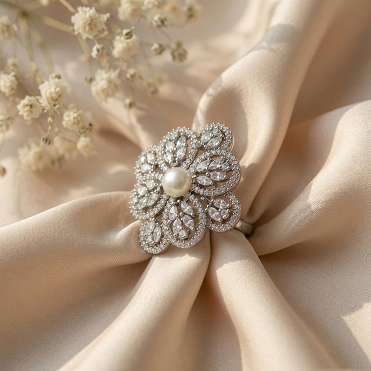 Ornate Floral Statement Ring
