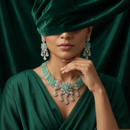 Kundan Choker Necklace & Earring Set