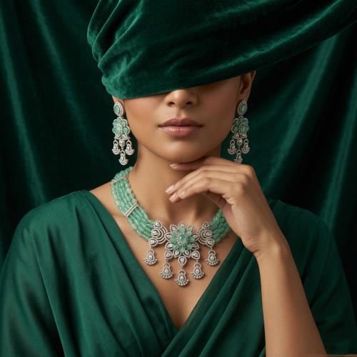 Kundan Choker Necklace & Earring Set