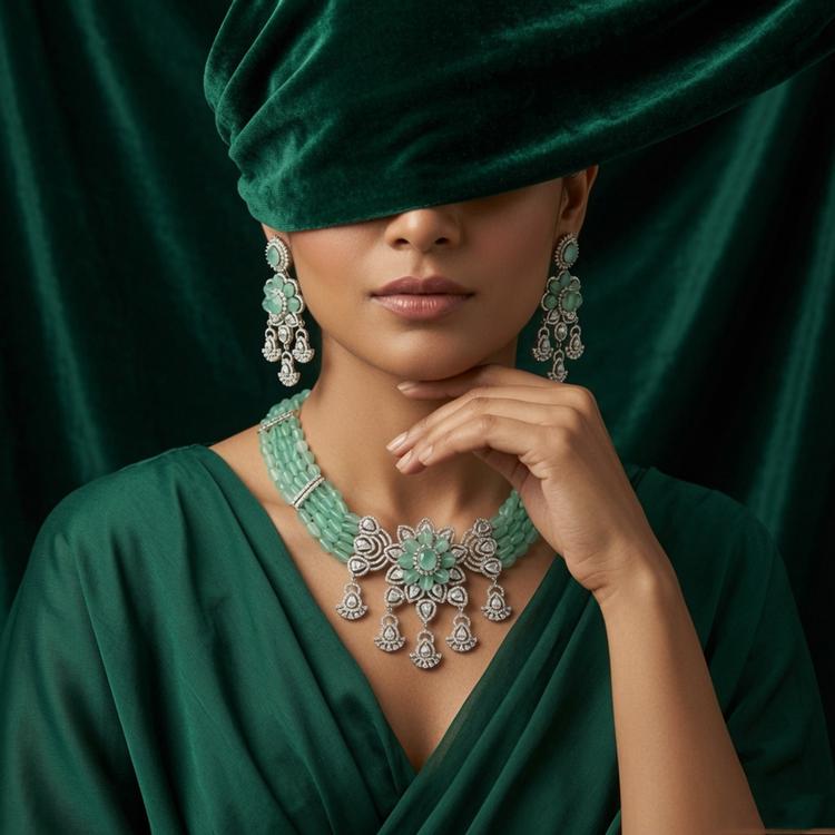 Kundan Choker Necklace & Earring Set