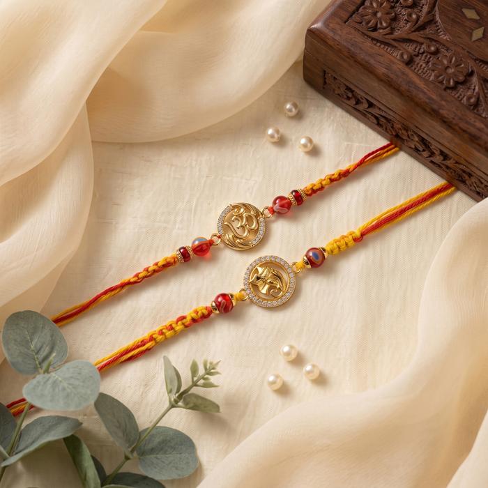 Golden Om & Ganesh Set