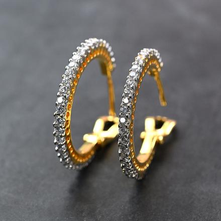 Sparkling Studded Hoop Earrings