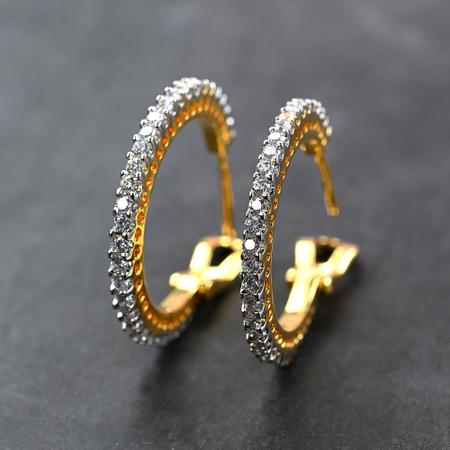 Sparkling Studded Hoop Earrings