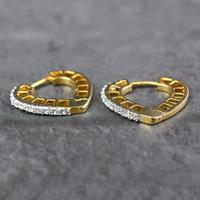 Heart-Shaped Studded Earrings