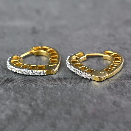 Heart-Shaped Studded Earrings