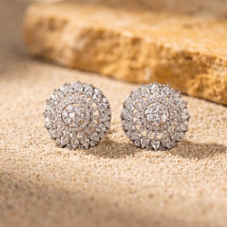 Floral Round Stud