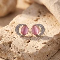 Crescent Stone Studs