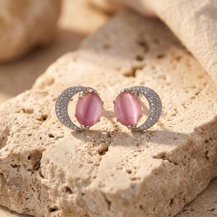 Crescent Stone Studs
