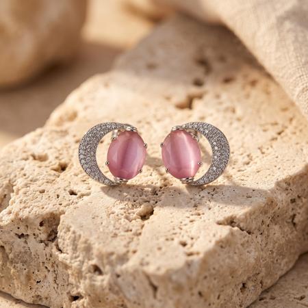 Crescent Stone Studs