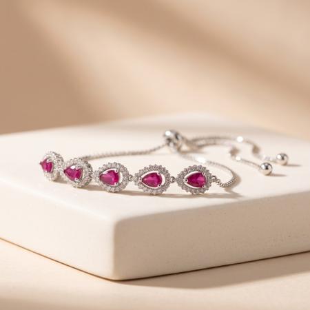 Pink Studded Adjustable Bracelet