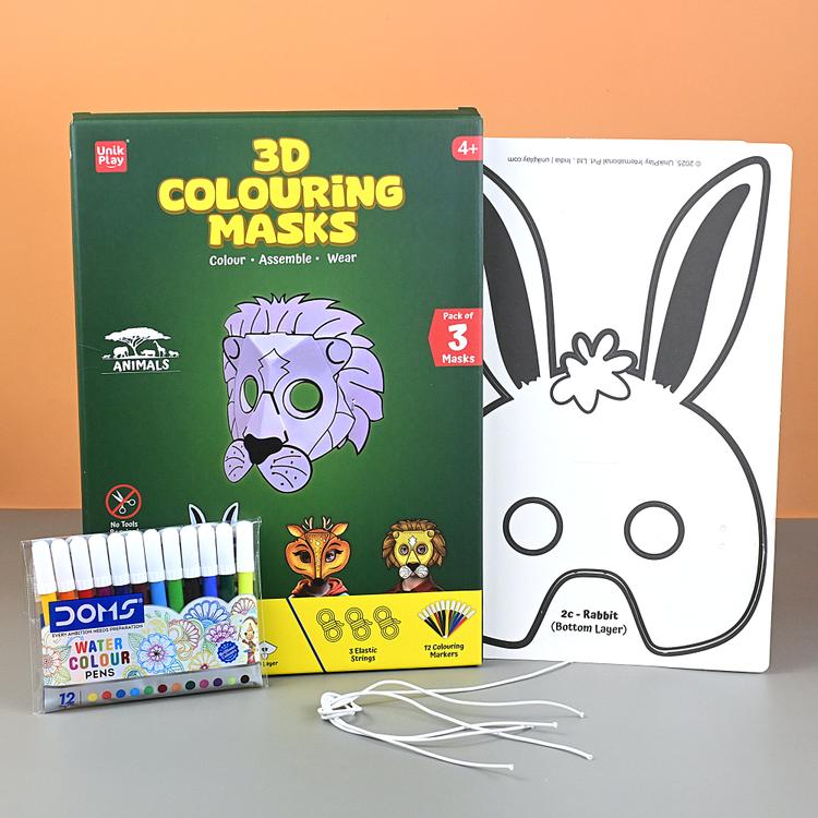 3D Coloring Mask DIY Kit