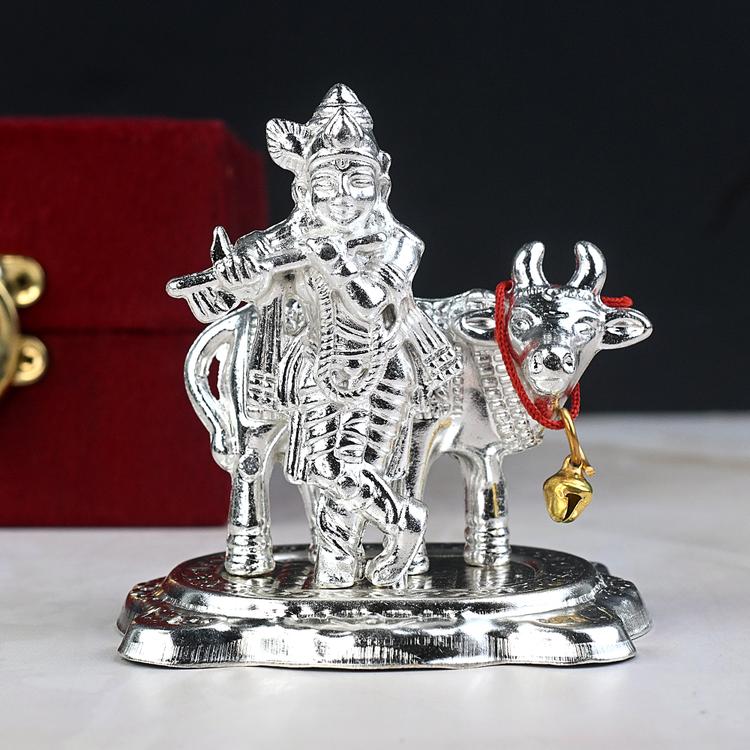 Lord Krishna with Cow Idol