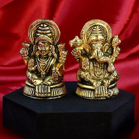 Mini Lakshmi and Ganesha Idol