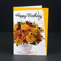 Happy Birthday Floral Greetings Card