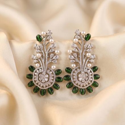Stone Studded Dangling Earrings