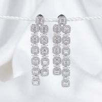 Studded Drop Chandelier Earrings